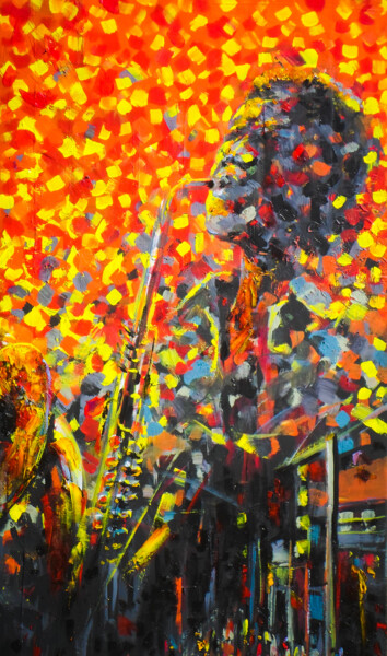Pintura intitulada "All That Jazz" por Mbongeni, Obras de arte originais, Lápis