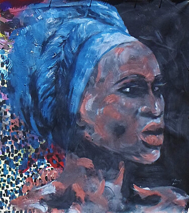 Pintura titulada "Mama Africa" por Mbongeni, Obra de arte original, Acrílico