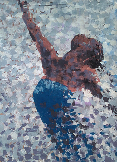 Картина под названием "Ballerina" - Mbongeni, Подлинное произведение искусства, Акрил