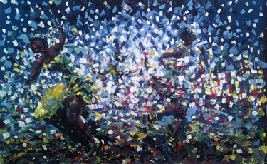 Malerei mit dem Titel "Color of Rythm" von Mbongeni, Original-Kunstwerk, Acryl