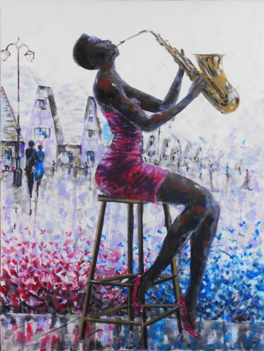 Malarstwo zatytułowany „Lady Soul” autorstwa Mbongeni, Oryginalna praca, Akryl