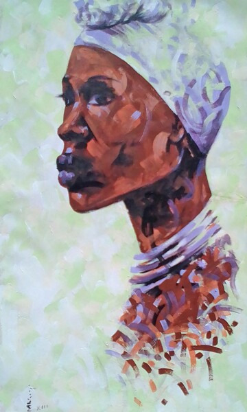 Painting titled "Patience" by Mbongeni, Original Artwork, Acrylic