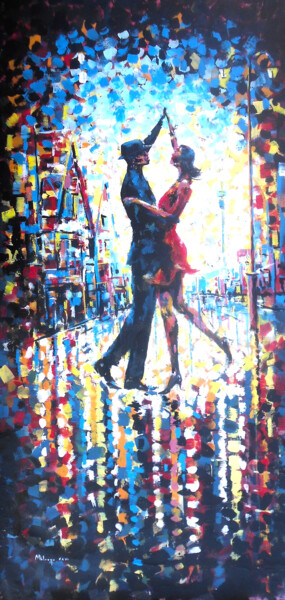 Pittura intitolato "Rhythm of Love" da Mbongeni, Opera d'arte originale, Acrilico