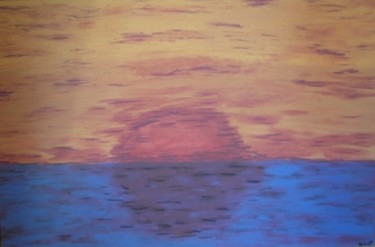 Peinture intitulée "Genèse 1:17 coucher…" par M Bouiss Créations, Œuvre d'art originale, Huile