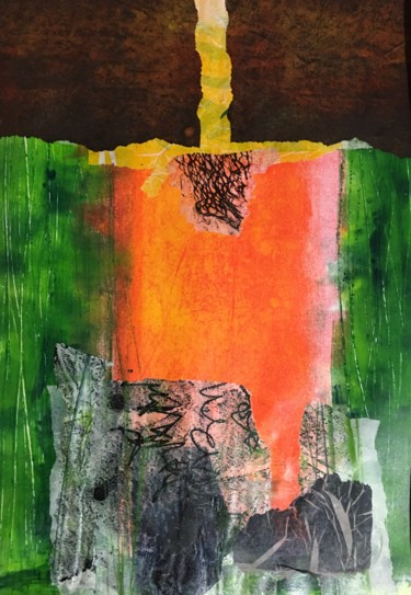 Collages titled "Abstraction" by Brigitte Dumont Munoz, Original Artwork