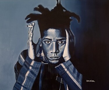 Painting titled "Basquiat" by Mc Devésa, Original Artwork, Acrylic