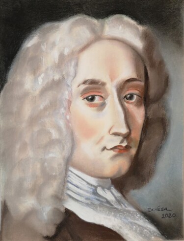 Desenho intitulada "Portrait d'Antoine…" por Mc Devésa, Obras de arte originais, Pastel