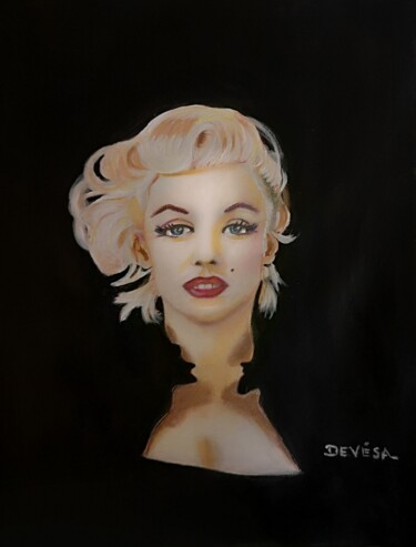 Drawing titled "Marilyn" by Mc Devésa, Original Artwork, Pastel