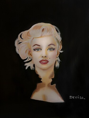 제목이 "Marilyn"인 그림 Mc Devésa로, 원작, 파스텔