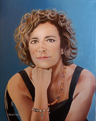 Pintura titulada "Portrait d'Isabelle" por Mc Devésa, Obra de arte original, Oleo