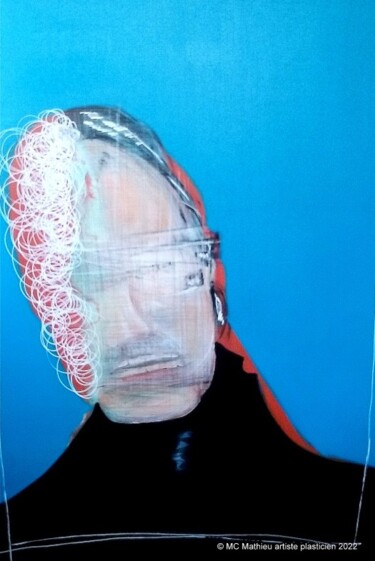 Painting titled "AUTOPORTRAIT" by Mc Mathieu, Original Artwork, Acrylic Mounted on Wood Stretcher frame