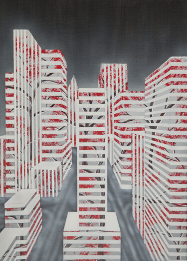 Malerei mit dem Titel ""Caged Nature"" von Mc.Quadri, Original-Kunstwerk, Acryl Auf Keilrahmen aus Holz montiert