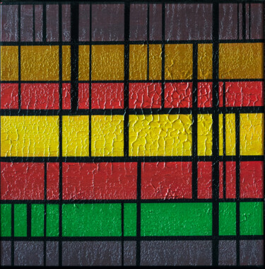 Peinture intitulée ""Rain"" par Mc.Quadri, Œuvre d'art originale, Acrylique Monté sur Châssis en bois