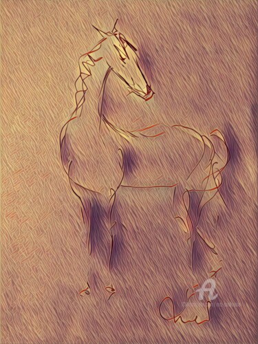 Digital Arts titled "Horse 1" by Mc Toulouse, Original Artwork, 2D Digital Work