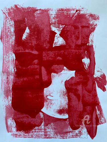 Peinture intitulée "Rouge 1" par Mc Toulouse, Œuvre d'art originale, Acrylique