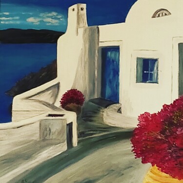 Schilderij getiteld "Grèce" door Marie Christine Laurent, Origineel Kunstwerk, Olie