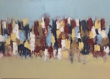 Painting titled "Ciudad grande I" by Patricia Mc Alister, Original Artwork, Acrylic