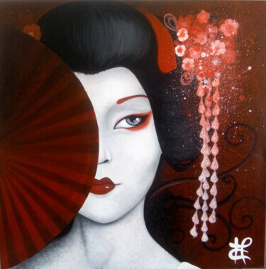 Painting titled "Maiko" by Carole Douli, Original Artwork, Acrylic