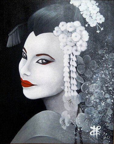 Painting titled "Natzuki" by Carole Douli, Original Artwork, Acrylic