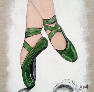 Painting titled "Pointes  - émeraude" by Mcerea, Original Artwork, Acrylic