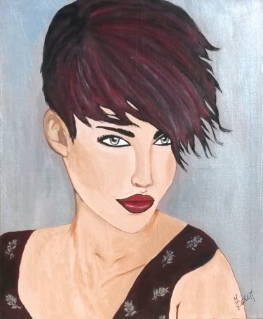Painting titled "JESSICA" by Mcerea, Original Artwork, Acrylic