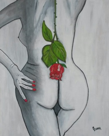 Painting titled "SENSUALITE" by Mcerea, Original Artwork, Acrylic