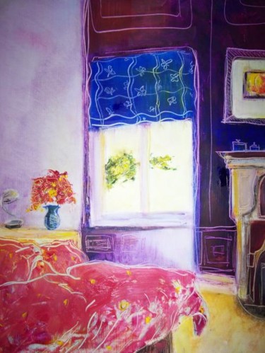 Peinture intitulée "La chambre de Lily" par Christine Fric, Œuvre d'art originale