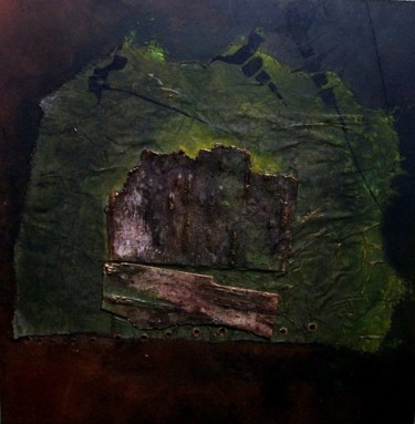 Peinture intitulée "la peau des arbres 1" par Christine Fric, Œuvre d'art originale