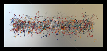 Painting titled "Tempête de confettis" by Mc Galeragiron, Original Artwork, Other