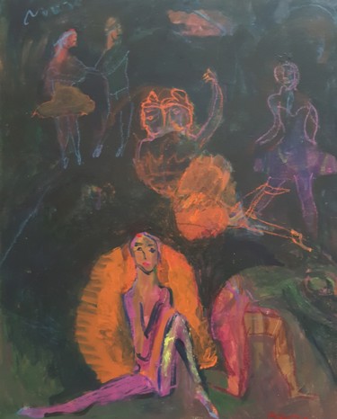 Peinture intitulée "REPETITION DANCE" par Mchartrie, Œuvre d'art originale, Acrylique Monté sur Carton