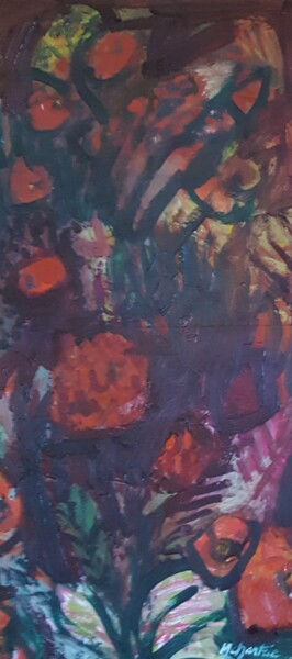 Peinture intitulée "FLEURS DES CHAMPS" par Mchartrie, Œuvre d'art originale, Huile Monté sur Carton