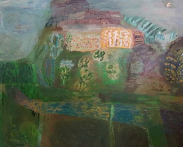 Peinture intitulée "EN BAS COULE UNE RI…" par Mchartrie, Œuvre d'art originale, Huile