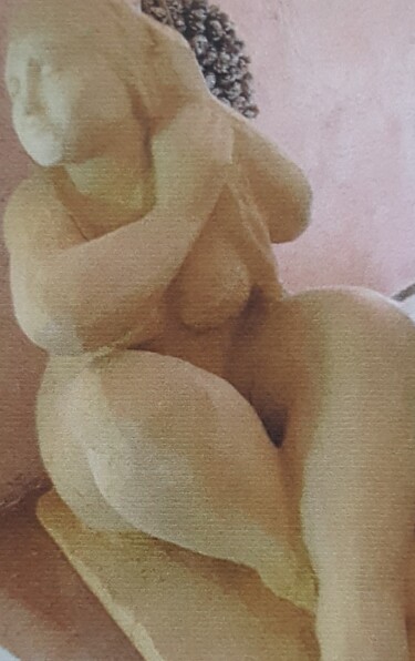 Sculpture titled "LA DENUDEE" by Mchartrie, Original Artwork, Clay