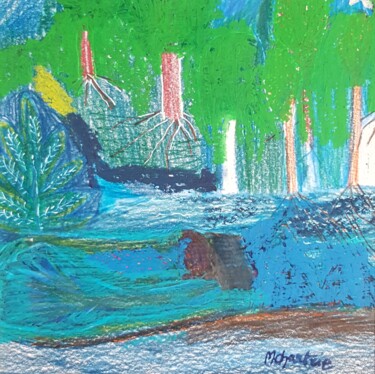Peinture intitulée "LE TORRENT" par Mchartrie, Œuvre d'art originale, Pastel