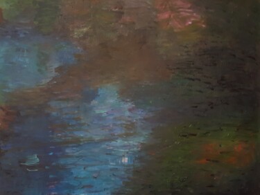 Painting titled "EAU DOUCE" by Mchartrie, Original Artwork, Oil
