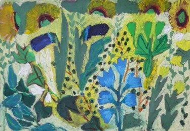 Schilderij getiteld "BOTANIQUES" door Mchartrie, Origineel Kunstwerk, Pastel