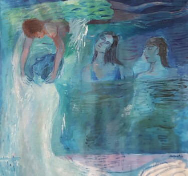 Malerei mit dem Titel "LE SONGE" von Mchartrie, Original-Kunstwerk, Öl