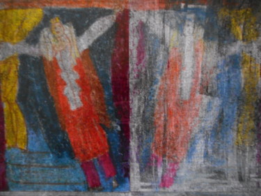 Pittura intitolato "REPETITION" da Mchartrie, Opera d'arte originale, Olio Montato su Pannello di legno