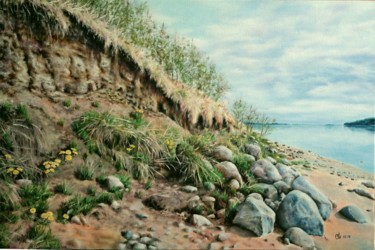 Картина под названием "камни 1" - Михаил Сидоров, Подлинное произведение искусства, Масло