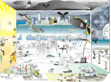 Arts numériques intitulée "Environmrnt , City…" par Mckenny, Œuvre d'art originale, Travail numérique 2D