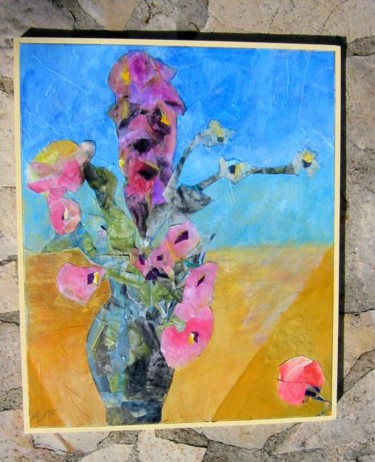 Painting titled "Tall flower pot" by Agnes Mclaughlin, Original Artwork