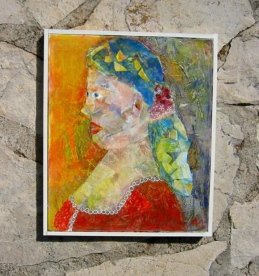 Painting titled "Lady  in waiting" by Agnes Mclaughlin, Original Artwork