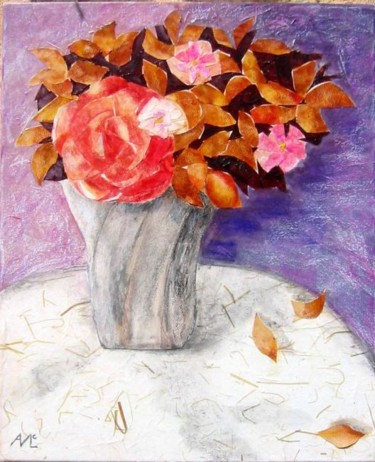 Painting titled "Giant rose" by Agnes Mclaughlin, Original Artwork