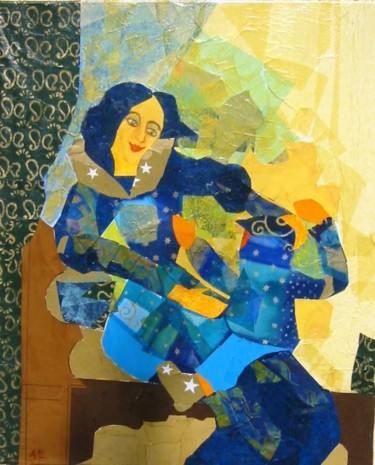 Collages titled "Mother and child" by Agnes Mclaughlin, Original Artwork
