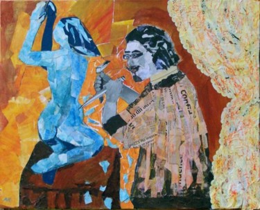 Painting titled "The Sculptor" by Agnes Mclaughlin, Original Artwork, Oil