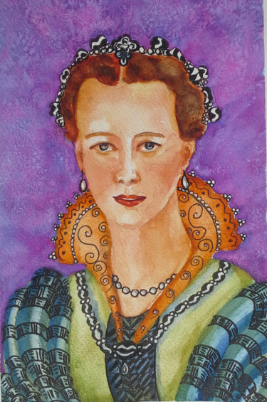Painting titled "princess-19x29cm.jpg" by Agnes Mclaughlin, Original Artwork