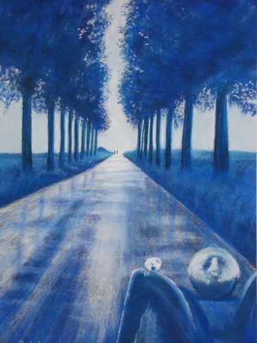 Dessin intitulée "route" par Martine Cart-Lamy, Œuvre d'art originale