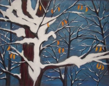 Dessin intitulée "neige" par Martine Cart-Lamy, Œuvre d'art originale