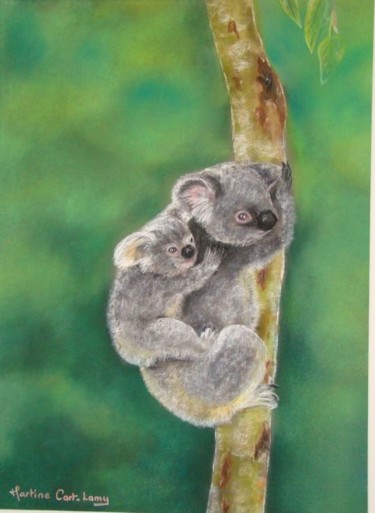 Peinture intitulée "koala!!!" par Martine Cart-Lamy, Œuvre d'art originale