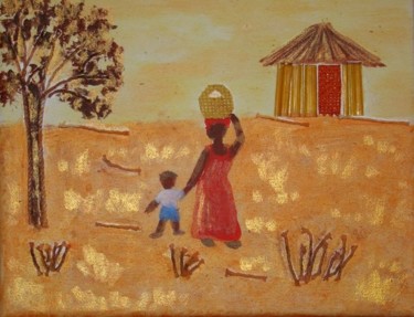 Peinture intitulée "Afrique 1" par Martine Cart-Lamy, Œuvre d'art originale